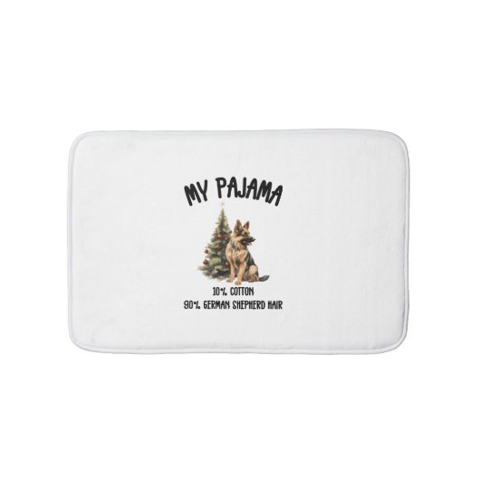 Duitse Herder & Kerstmis, Grappig Hondenontwerp vo Badmat (Voorkant)