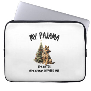 Duitse Herder & Kerstmis, Grappig Hondenontwerp vo Laptop Sleeve