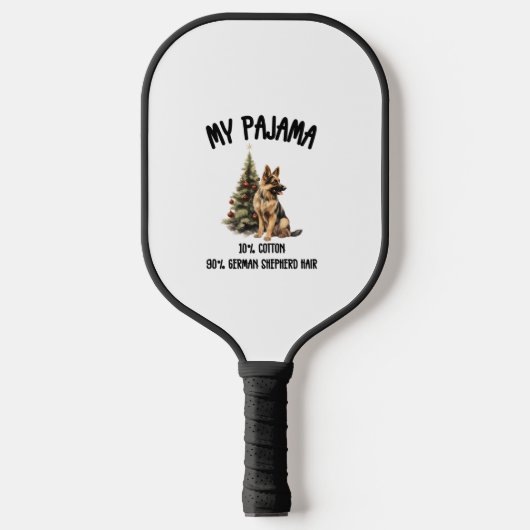 Duitse Herder & Kerstmis, Grappig Hondenontwerp vo Pickleball Paddle (Voorkant)