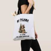 Duitse Herder & Kerstmis, Grappig Hondenontwerp vo Tote Bag (Dichtbij)