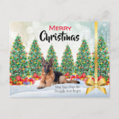 Duitse herder Kerstmis Groet Feestdagenkaart (Voorkant)