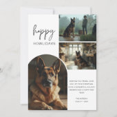 Duitse Herder Kerstmis Happy Howholidays Foto Feestdagenkaart (Voorkant)