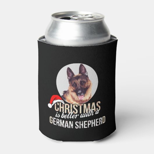 Duitse herder - Kerstmis is beter met een Duitser Blikjeskoeler (Blikje Voorkant)