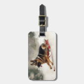 Duitse herder Kerstmis sneeuw winter Bagagelabel (Voorkant verticaal)