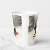 Duitse herder Kerstmis sneeuw winter Papieren Bekers (Rechts)