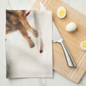 Duitse herder Kerstmis sneeuw winter Theedoek (Quarter Fold)