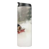 Duitse herder Kerstmis sneeuw winter Thermosbeker (Geroteerd rechts)