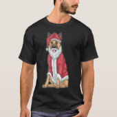 Duitse herder kerstmuts t-shirt (Voorkant)