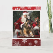 Duitse herder kerstvakantie kaart (Voorkant)