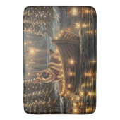 Duitse herder kerstvakantie reis badmat (Voorkant Verticaal)