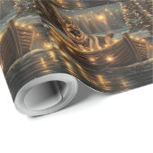 Duitse herder kerstvakantie reis cadeaupapier (Rol Hoek)