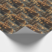 Duitse herder kerstvakantie reis cadeaupapier (Hoek)