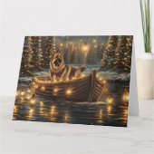 Duitse herder kerstvakantie reis kaart (Voorkant)