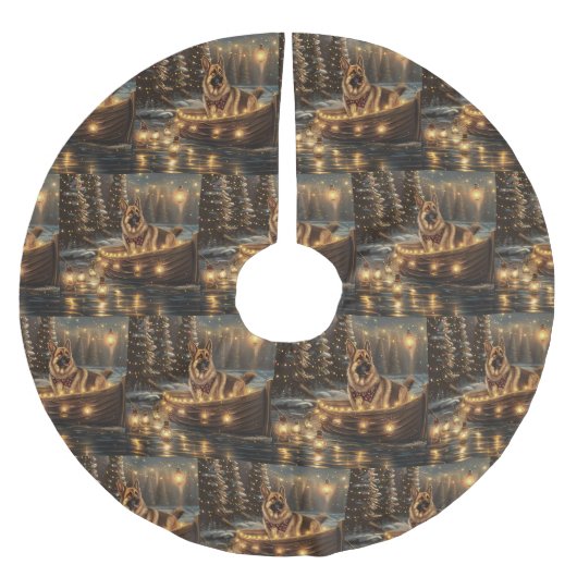 Duitse herder kerstvakantie reis kerstboom rok (Voorkant)