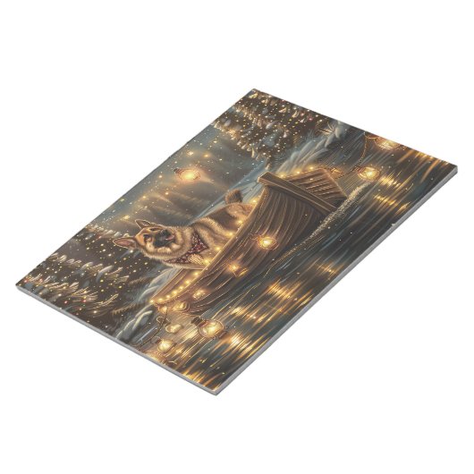 Duitse herder kerstvakantie reis notitieblok (Schuin)