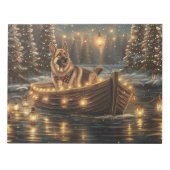 Duitse herder kerstvakantie reis notitieblok (Voorkant)