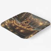 Duitse herder kerstvakantie reis papieren bordje (Gebogen)