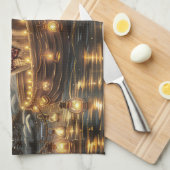 Duitse herder kerstvakantie reis theedoek (Quarter Fold)