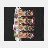 Duitse Herder kerstverlichting - Schattig ontwerp Fleece Deken (Voorkant (Horizontaal))