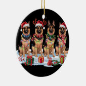 Duitse Herder kerstverlichting - Schattig ontwerp Keramisch Ornament (Rechts)