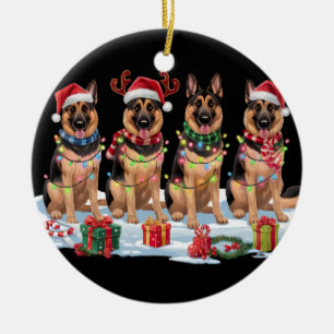 Duitse Herder kerstverlichting - Schattig ontwerp Keramisch Ornament