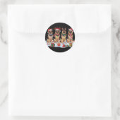 Duitse Herder kerstverlichting - Schattig ontwerp Ronde Sticker (Tas)