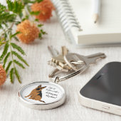 Duitse Herder Key sleutelhanger. Elke vachtkleur v Sleutelhanger (Zijkant)