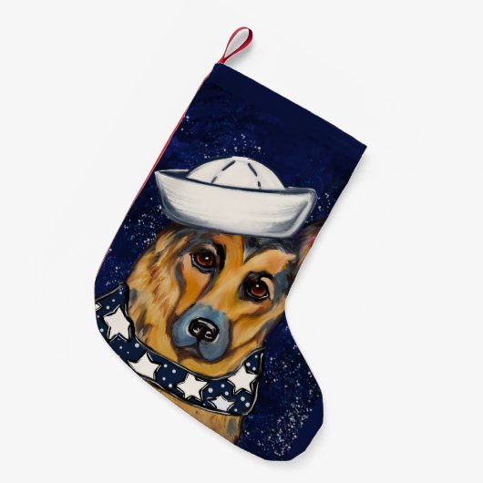 Duitse Herder Kleine Kerstsok (Voorkant (Hangend))