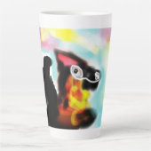 Duitse Herder kleurrijk Latte Mok (Voorkant)