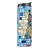 Duitse herder - kleurrijke mozaïek kunst thermosbeker (Gedraaid links)