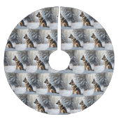 duitse herder laat het sneeuwen kerst kerstboom rok (Voorkant)