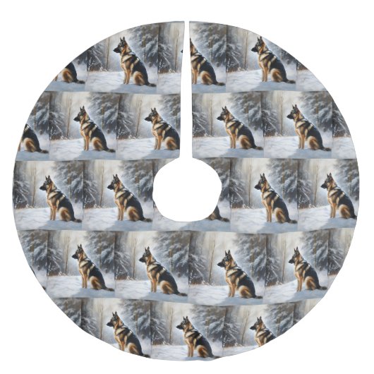 duitse herder laat het sneeuwen kerst kerstboom rok (Voorkant)