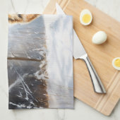 duitse herder laat het sneeuwen kerst theedoek (Quarter Fold)