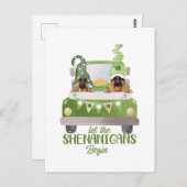 Duitse herder laat shenanigans beginnen briefkaart (Voorkant / Achterkant)