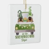 Duitse herder laat shenanigans beginnen keramisch ornament (Rechts)