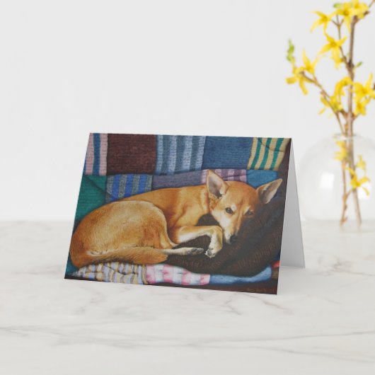 Duitse herder Labrador kruist hondenportretten Kaart (Gele Bloem)