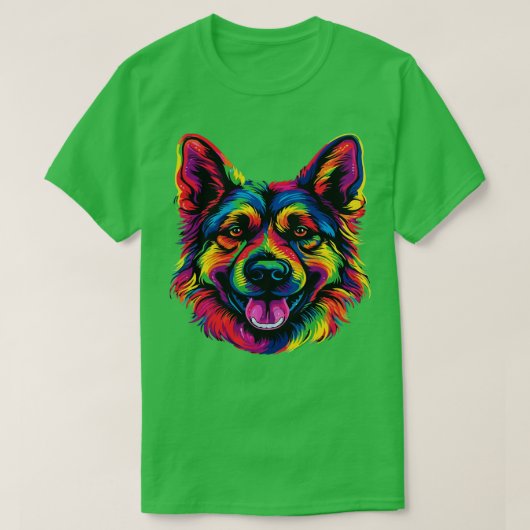 Duitse herder lachend t-shirt (Design voorkant)