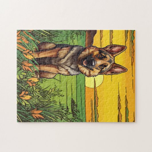 Duitse Herder Legpuzzel (Horizontaal)