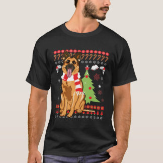Duitse herder lelijke Duitse kerstboom voor Kerstm T-shirt