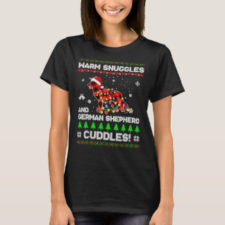 Duitse herder lelijke kerstmis t-shirt
