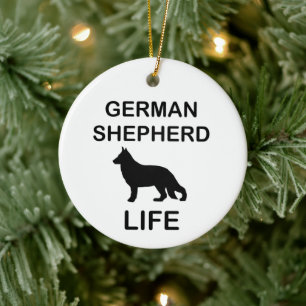 Duitse herder leven keramisch ornament