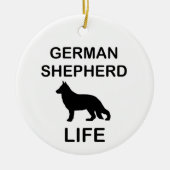 Duitse herder leven keramisch ornament (Voorkant)