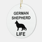 Duitse herder leven keramisch ornament (Links)