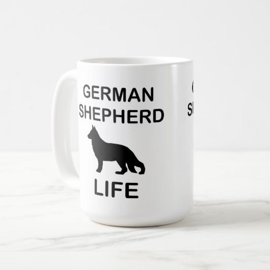 Duitse herder leven koffiemok (Voorkant links)