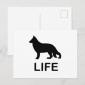 Duitse herder leven met silhouet briefkaart (Voorkant / Achterkant)