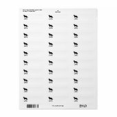 Duitse herder leven met silhouet etiket (Full Sheet)