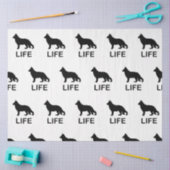 duitse herder leven met silhouet tissuepapier (Craft)