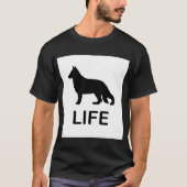 Duitse herder leven silhouet t-shirt (Voorkant)