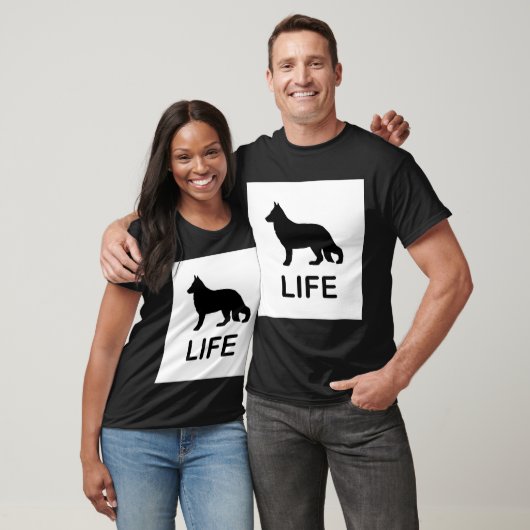 Duitse herder leven silhouet t-shirt (Unisex)