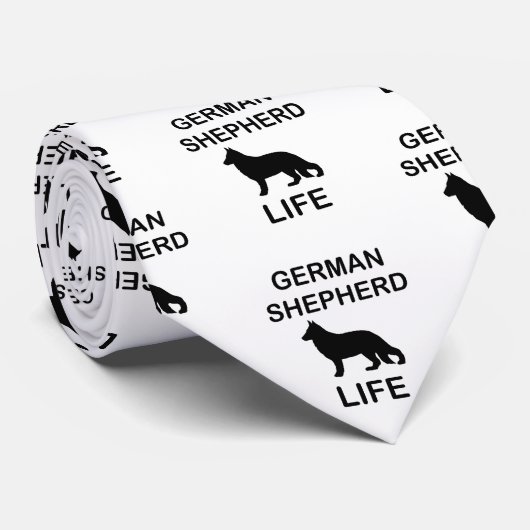 Duitse herder leven stropdas (Opgerold)